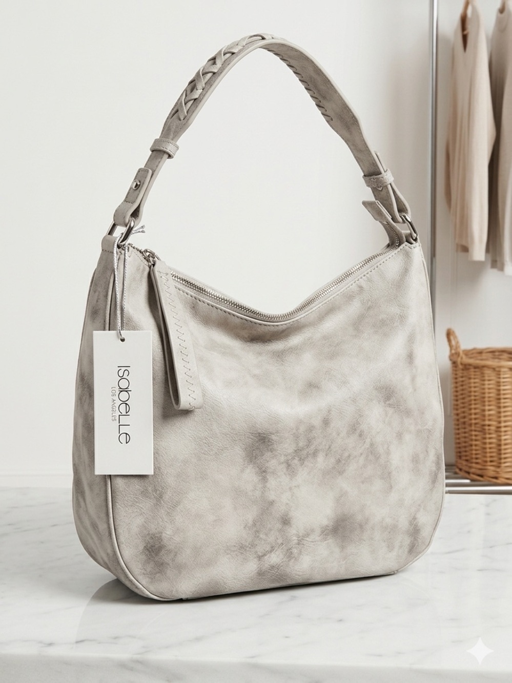 Isabelle Women's Elegant Cream Hobo Bag